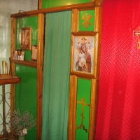 Временный храм - молитвенная изба. 
