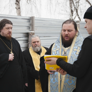 Освящение закладного камня в 2014 году