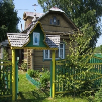 Временный храм - молитвенная изба. 