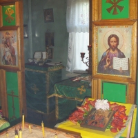 Временный храм - молитвенная изба. 